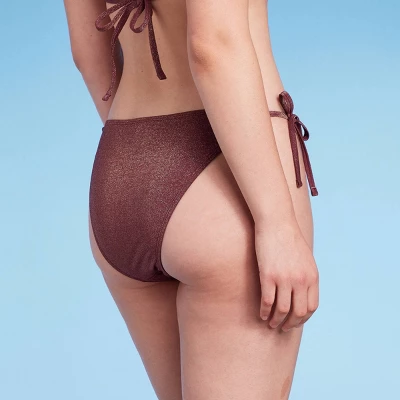 Women's Side-Tie High Leg Extra Cheeky Bikini Bottom - Wild Fable™ Brown 4 Women's Side-Tie High Leg Extra Cheeky Bikini Bottom - Wild Fable™ Brown - Image 4