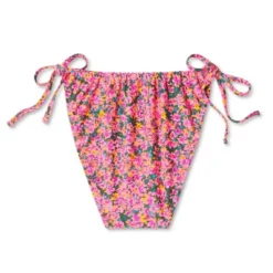 Women's Side-Tie Cheeky Bikini Bottom - Wild Fable™ Pink Floral Print -Wild Fable™ GUEST 5f994888 9f01 4a09 8ccf f5f43e66b54c
