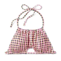 Women's Cut Out High Neck Bikini Top - Wild Fable™ Multi Check Print -Wild Fable™ GUEST 6168fd59 adec 428b 9a69 105807d182e6