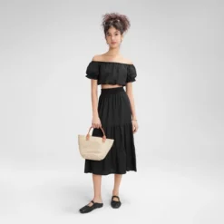 Women's Off-Shoulder Crop Blouse - Wild Fable™