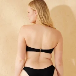 Women's Bandeau Bikini Top With Center Front Metal Flower - Wild Fable™ Black/Gold -Wild Fable™ GUEST 65121f5f 8e2a 43eb 864f 8f4c7cf3b2c6