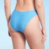 Women's V-Front High Leg Cheeky Bikini Bottom - Wild Fable™ Bright Blue