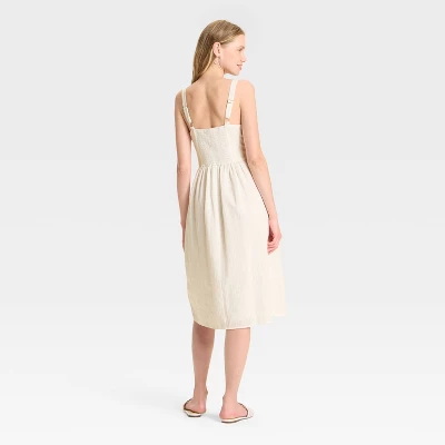 Women's Milkmaid Midi A-Line Dress - Wild Fable™ 1 Women's Milkmaid Midi A-Line Dress - Wild Fable™