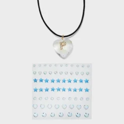 Acrylic Heart With Face Gems Pendant Necklace - Wild Fable™ Clear/Black -Wild Fable™ GUEST 70cb4fa5 1f65 4bc4 bd1e 914ab0287042