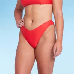 Women's Low-Rise Super Cheeky Extra High Leg Bikini Bottom - Wild Fable™ Red -Wild Fable™ GUEST 72ba8aa6 94b2 48b6 be2f 44104bec0e6f