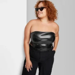 Women's Faux Leather Tube Top - Wild Fable™ -Wild Fable™ GUEST 72e03401 1c17 4bf2 b87b 5c6f4de83a95