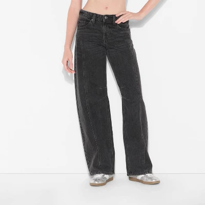 Women's Mid-Rise Must Have Barrel Jeans - Wild Fable™ 1 Women's Mid-Rise Must Have Barrel Jeans - Wild Fable™
