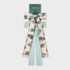 Floral Print And Solid Bow Hair Clip Set 2pc - Wild Fable™ Beige/Teal Green