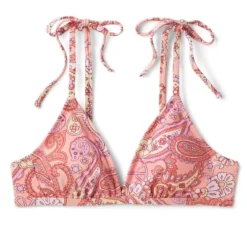 Women's Shoulder Tie Bralette Bikini Top - Wild Fable™ Peach Paisley Print -Wild Fable™ GUEST 769c7124 b3bf 44f5 820f bf664ed78163