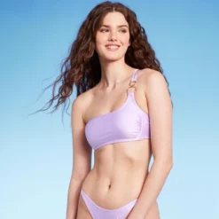 Women's Ring Detail One Shoulder Bralette Bikini Top - Wild Fable™ Shiny Light Purple 13 Women's Ring Detail One Shoulder Bralette Bikini Top - Wild Fable™ Shiny Light Purple -Wild Fable™ GUEST 7de5d0b6 fb98 4a82 aed7 1753a9260827