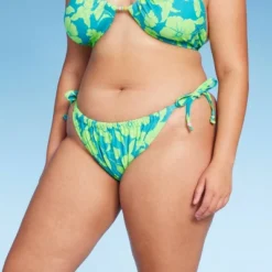 Women's Adjustable Coverage Bikini Bottom - Wild Fable™ Blue/Green Tropical Print -Wild Fable™ GUEST 808a435c 0d3d 45cd 9338 bcdb9fb42a32