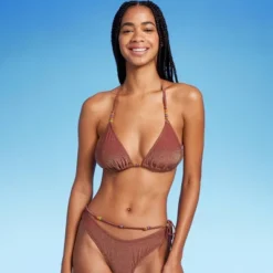 Women's Beaded Strap Triangle Bikini Top - Wild Fable™ -Wild Fable™ GUEST 82e31591 3d51 4db5 a021 70ed75854694