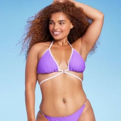 Women's Strappy Ring Front Triangle Bikini Top - Wild Fable™ Purple -Wild Fable™ GUEST 83227e34 bda3 4580 a111 25f1c2a1cac2