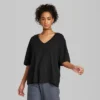 Women's Short Sleeve Relaxed Fit V-Neck T-Shirt - Wild Fable™