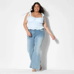 Women's Smocked Sweetheart Neck Tank Top - Wild Fable™ Light Blue -Wild Fable™ GUEST 8509109c dce7 447f a992 46b2caf557de