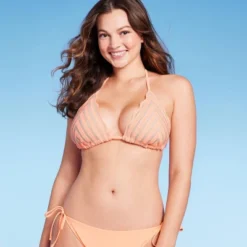 Women's Crochet Triangle Bikini Top - Wild Fable™ Peach -Wild Fable™ GUEST 8b0eaa0f a993 4a69 948b 03ada0431982