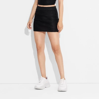 Women's Sweater Mini Skirt - Wild Fable™ Black 1 Women's Sweater Mini Skirt - Wild Fable™ Black