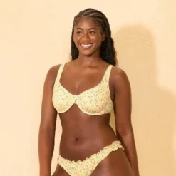 Women's Lace Trim Underwire Bikini Top - Wild Fable™ Yellow/Blue Floral Print -Wild Fable™ GUEST 8d0eb1d5 1d18 4f05 854b cd07b028bb8e