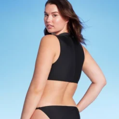 Women's Zip-Front Mock Neck Bikini Top - Wild Fable™ -Wild Fable™ GUEST 8f8ba476 d674 4f63 9b81 ab5fc589a0d2