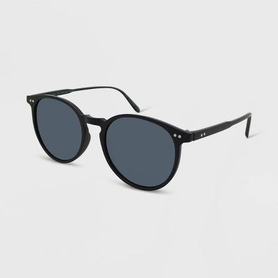 Women's Rubberized Plastic Round Sunglasses - Wild Fable™ Black 1 Women's Rubberized Plastic Round Sunglasses - Wild Fable™ Black