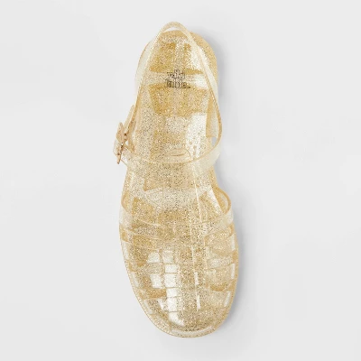 Women's Poppy Ankle Strap Jelly Sandals - Wild Fable™ Light Gold 2 Women's Poppy Ankle Strap Jelly Sandals - Wild Fable™ Light Gold - Image 2