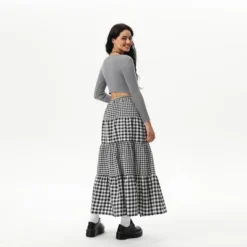 Women's Elastic Waistband Maxi Skirt - Wild Fable™ Black Gingham -Wild Fable™ GUEST 92260111 1378 4cd4 a956 063e2095218b