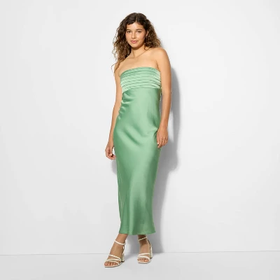 Women's Bias Cut Maxi A-Line Dress - Wild Fable™ Light Green 1 Women's Bias Cut Maxi A-Line Dress - Wild Fable™ Light Green