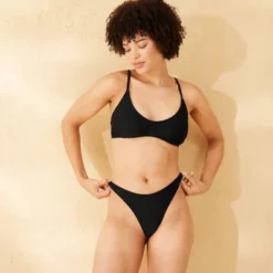 Women's Scoop Front High Leg Thong Bikini Bottom - Wild Fable™ Black -Wild Fable™ GUEST 94bbde34 7a42 4b27 8fc7 8c3e815375a2