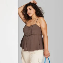 Women's Lace Trim Babydoll Cami - Wild Fable™ -Wild Fable™ GUEST 95acf9d7 6b64 4bd2 b2da 8a69d298e210