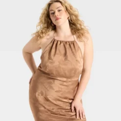 Women's Jacquard Maxi Empire Waist Dress - Wild Fable™ Brown Floral -Wild Fable™ GUEST 98cc02ef 2a4d 4bc8 8e30 ba229fff85f5