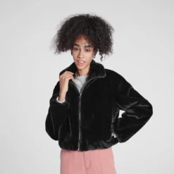Women's Zip-Front Faux Fur Jacket - Wild Fable™ -Wild Fable™ GUEST 9e3eb3f1 bc13 4522 a34f 9c7e4b292dcf