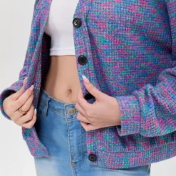 Women's V-Neck Button-Front Cardigan - Wild Fable™ Purple Abstract -Wild Fable™ GUEST a0496ece 6ae7 4156 a292 ba7157a69d5d