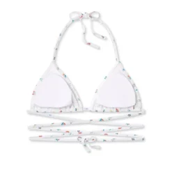 Women's Floral Print Strappy Triangle Bikini Top - Wild Fable™ White -Wild Fable™ GUEST a12cc542 ae15 45f9 9fb0 5149a053c5b8