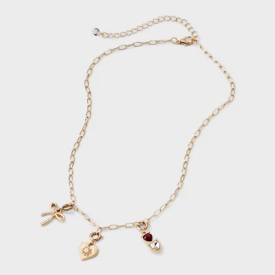 Build Your Own Heart And Butterfly Charm Necklace - Wild Fable™ Gold 2 Build Your Own Heart And Butterfly Charm Necklace - Wild Fable™ Gold - Image 2