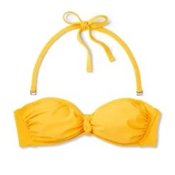 Women's Knot-Front Bandeau Bikini Top - Wild Fable™ Yellow -Wild Fable™ GUEST a5f760e0 21ec 45dc a765 63349fcc3eb2