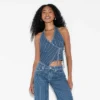 Women's Denim Wrap Halter Top - Wild Fable™