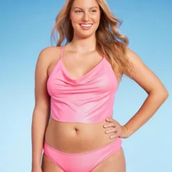 Women's Cowl Neck Longline Bralette Bikini Top - Wild Fable™ Pink Shine -Wild Fable™ GUEST a8d93a97 e304 41c3 8490 f8d019db0d5c