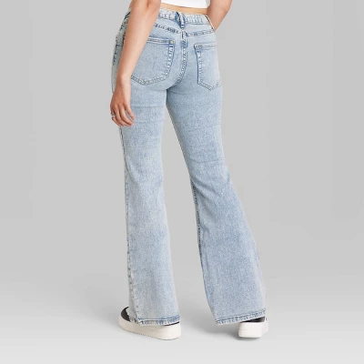 Women's High-Rise Flare Jeans - Wild Fable™ Light Wash 2 Women's High-Rise Flare Jeans - Wild Fable™ Light Wash - Image 2