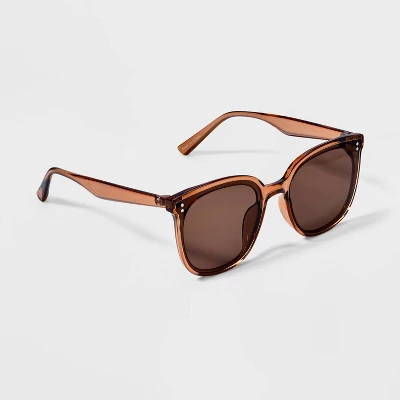 Women's Plastic Round Sunglasses - Wild Fable™ Brown: UV Protection, Recycled Frame, Polycarbonate Lens 1 Women's Plastic Round Sunglasses - Wild Fable™ Brown: UV Protection, Recycled Frame, Polycarbonate Lens