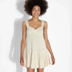 Women's Mini Embroidered Flutter Cap Sleeve Babydoll Dress - Wild Fable™ White 6 Women's Mini Embroidered Flutter Cap Sleeve Babydoll Dress - Wild Fable™ White -Wild Fable™ GUEST af477e47 2f34 4fff 9f88 785d26be2105