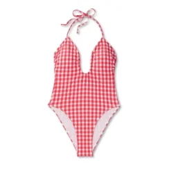 Women's Keyhole Cross Front Halter Ultra High Leg Cheeky One Piece Swimsuit - Wild Fable™ Red -Wild Fable™ GUEST b00e1232 b965 4262 99b6 a43a683fd5a6