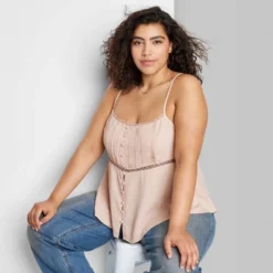 Women's Lace Trim Babydoll Cami - Wild Fable™ -Wild Fable™ GUEST b31ddc4c 5679 4166 a22a 8176eda16920