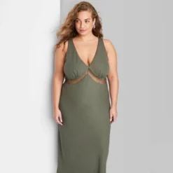 Women's Lace Detail Slip Midi Dress - Wild Fable™ -Wild Fable™ GUEST b3651f3d 96ef 4ab7 b9a2 3bdcef7beb46