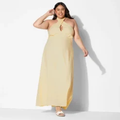 Women's Maxi A-Line Dress - Wild Fable™ Yellow -Wild Fable™ GUEST b74990e1 5f90 4a3c 84c2 bf2b98255469