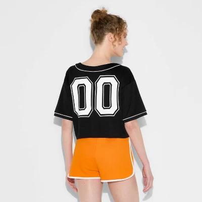 Women's Game Day Cropped Elbow Sleeve V-Neck Athletic Jersey - Wild Fable™ 2 Women's Game Day Cropped Elbow Sleeve V-Neck Athletic Jersey - Wild Fable™ - Image 2