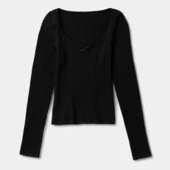 Women's Long Sleeve Seamless Square Neck Blouse - Wild Fable™ -Wild Fable™ GUEST b9bd5b6c 76e1 47df 89e7 e574d1848c7b