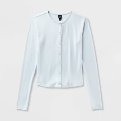 Women's Long Sleeve Roundneck Button-Down Shirt - Wild Fable™ -Wild Fable™ GUEST bad6ee4c c2ae 425b ab24 8f95bffc944d