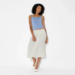 Women's Maxi Dropwaist Button-Front Skirt - Wild Fable™ Off-White -Wild Fable™ GUEST c08aeb12 960a 4903 b770 9843bf64eb15