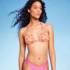 Women's Space Dye Crochete Triangle Bikini Top - Wild Fable™ Orange/Magenta -Wild Fable™ GUEST c593c657 1607 4e0e bb41 5b336b5f14fb