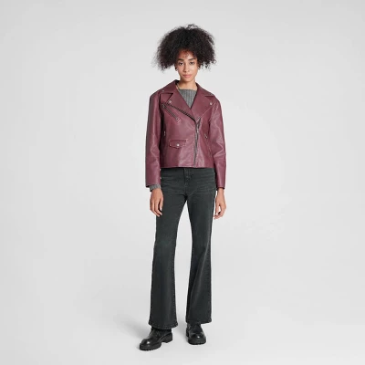 Women's Faux Leather Biker Jacket - Wild Fable™ 2 Women's Faux Leather Biker Jacket - Wild Fable™ - Image 2